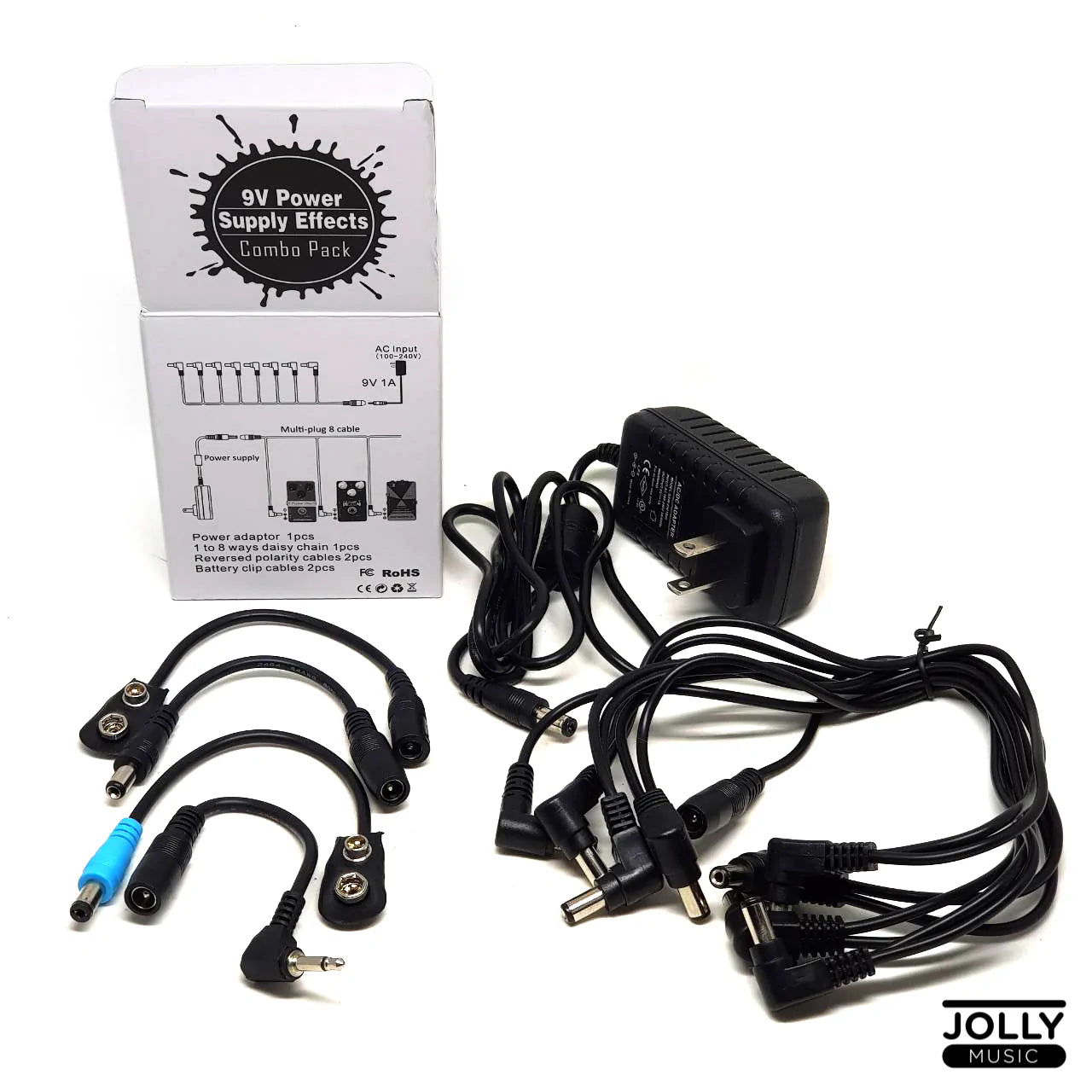 Caline CP-07B Power Adapter for Effects 9v 1000mA with Daisy Chain and Converters