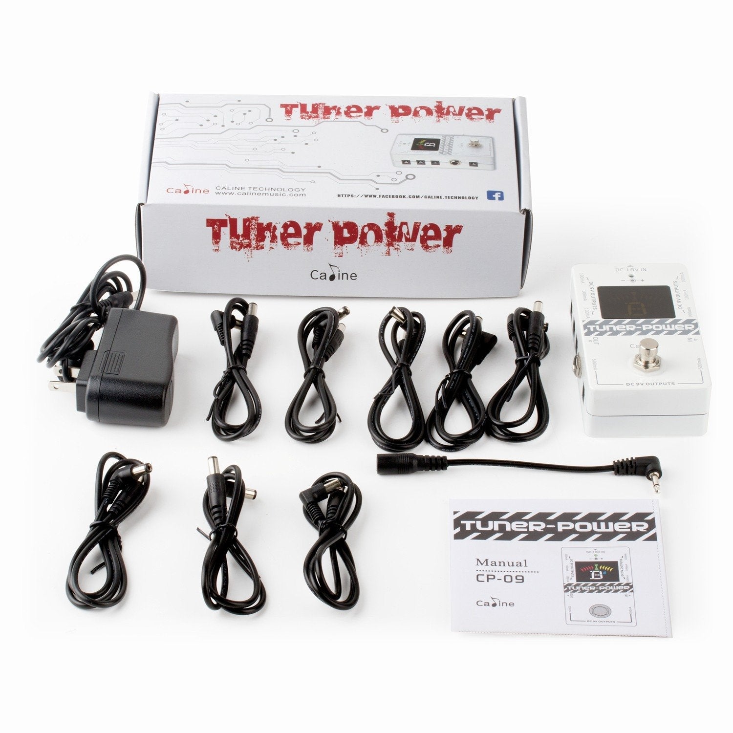 Caline CP-09 Tuner Power 9V Power Supply with Tuner - GuitarPusher