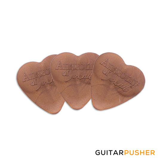 Anatomy of Sound Heart Beat Debossed Standard Medium Brown 3-pack (705377777110)