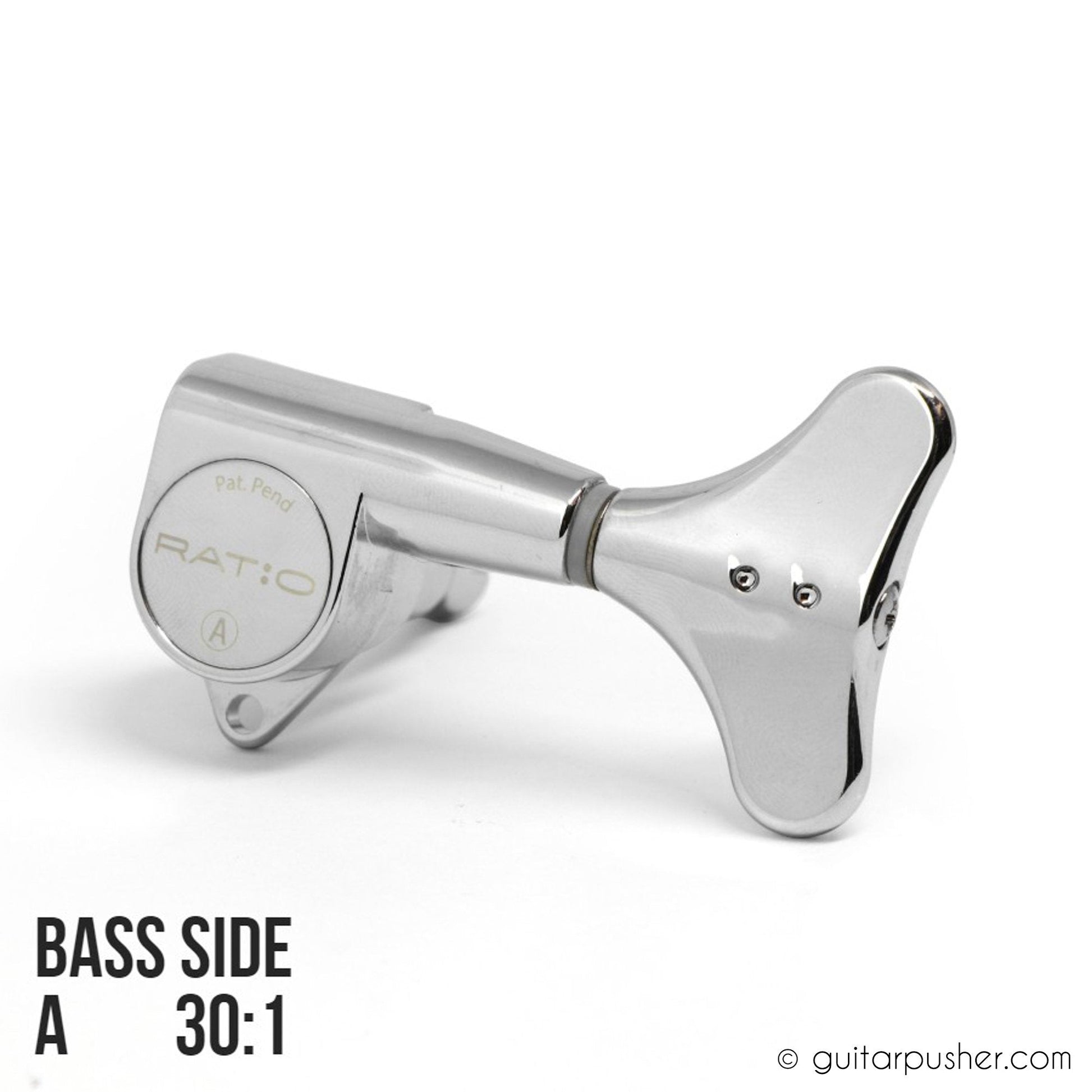 Graphtech Single Ratio Tuner for Bass Modern Style Machine Head - Chrome - GuitarPusher