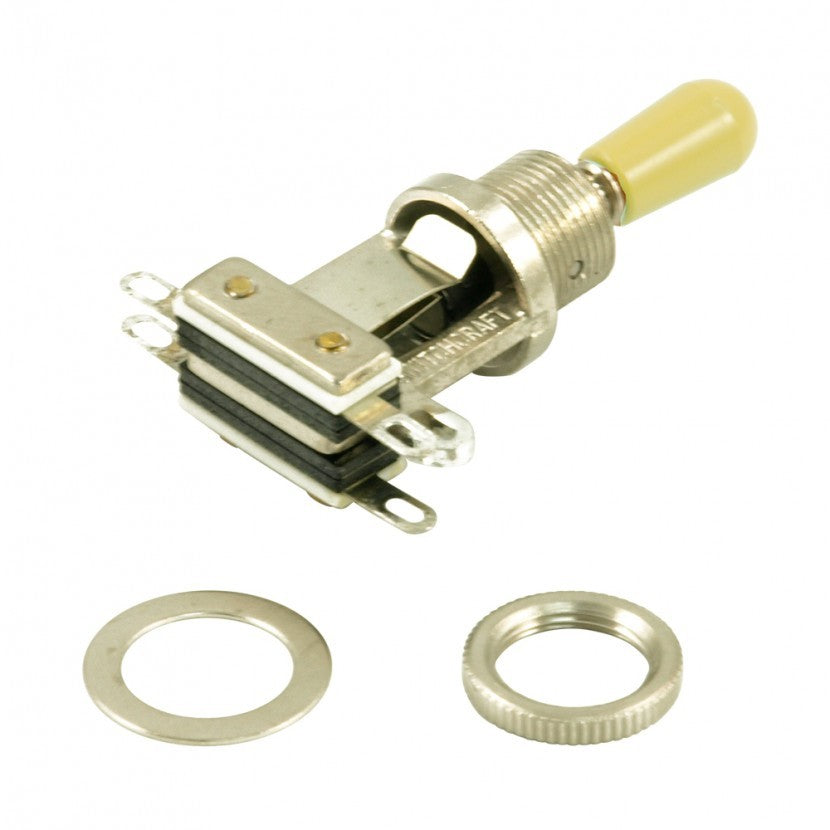 Switchcraft Straight 3-way Toggle - Tall (Cream Tip)