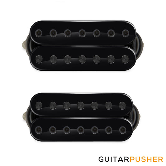 Bareknuckle Ragnarok 7-string Calibrated Humbucker Pickup Set, Black Bolts/Slug, Black, Rounded feet