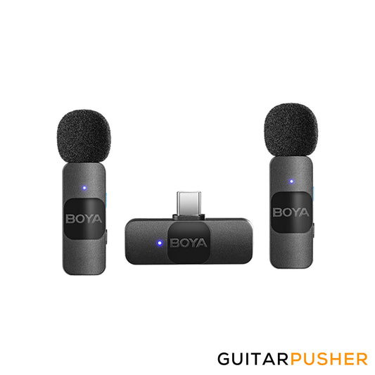 BOYA BY-V20 2.4GHz Ultra-Compact Dual Wireless Microphone System (USB-C Connector)