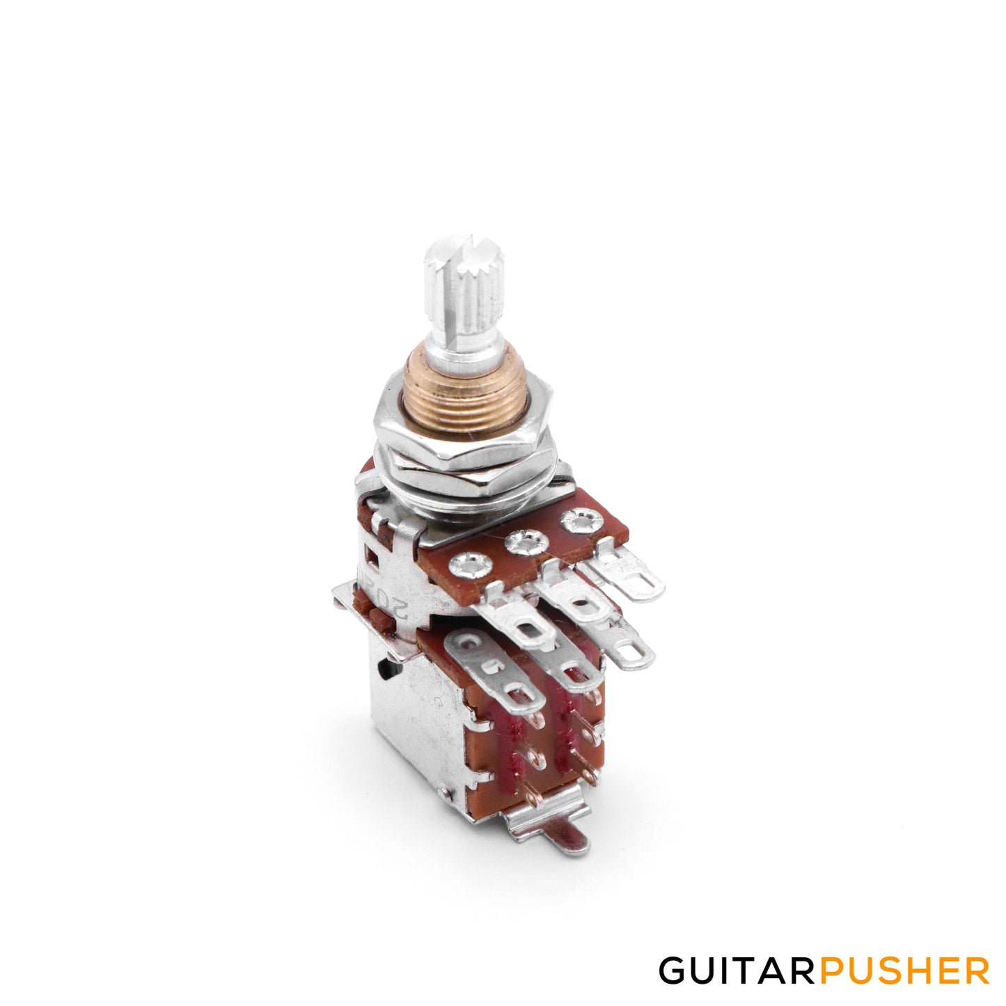 Bourns PDB183 Push-Pull Potentiometer Audio Taper US Size 3/8 Tall Bushing 18 Spline Split Shaft Low Torque