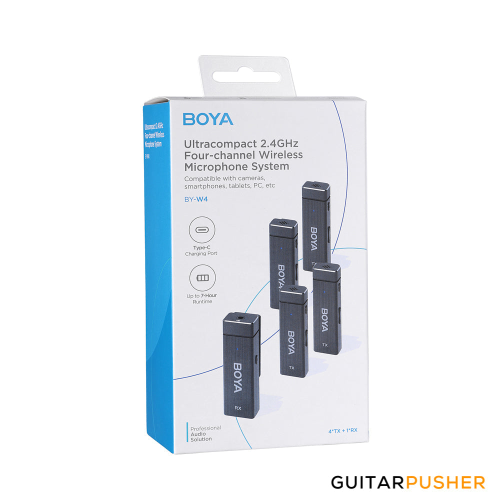 BOYA BY-W4 Ultracompact 2.4GHz Four-Channel Wireless Microphone System