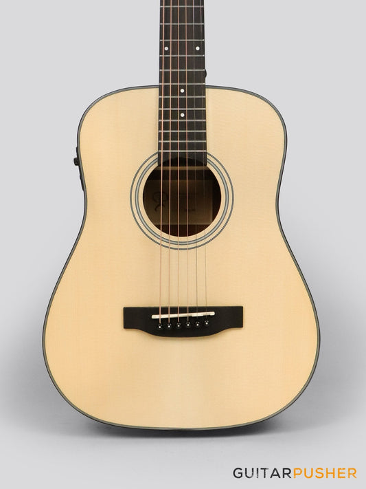 Phoebus Baby-30E v3 3/4 Dreadnought (3rd Gen.) Travel Acoustic-Electric Guitar (Spruce) w/ Gig Bag - GuitarPusher