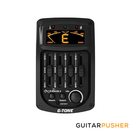 Cherub G-Tone GS-3 Acoustic Guitar Pickup w/ 4-Band EQ, Phaser, & Chromatic Tuner
