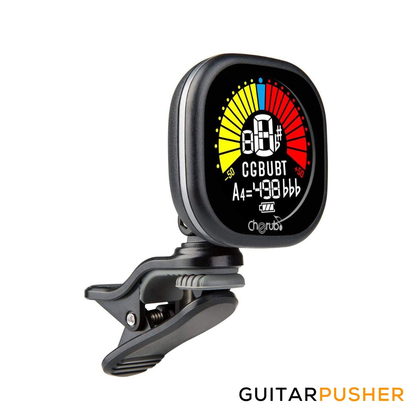 Cherub WST-675 Rechargeable Chromatic Guitar Tuner w/ High Contrast Colorful Display