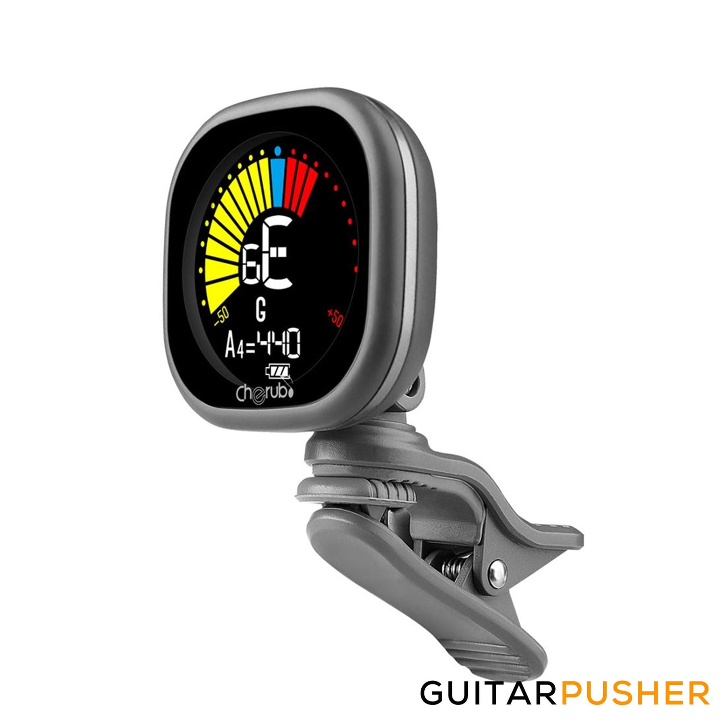 Cherub WST-675 Rechargeable Chromatic Guitar Tuner w/ High Contrast Colorful Display