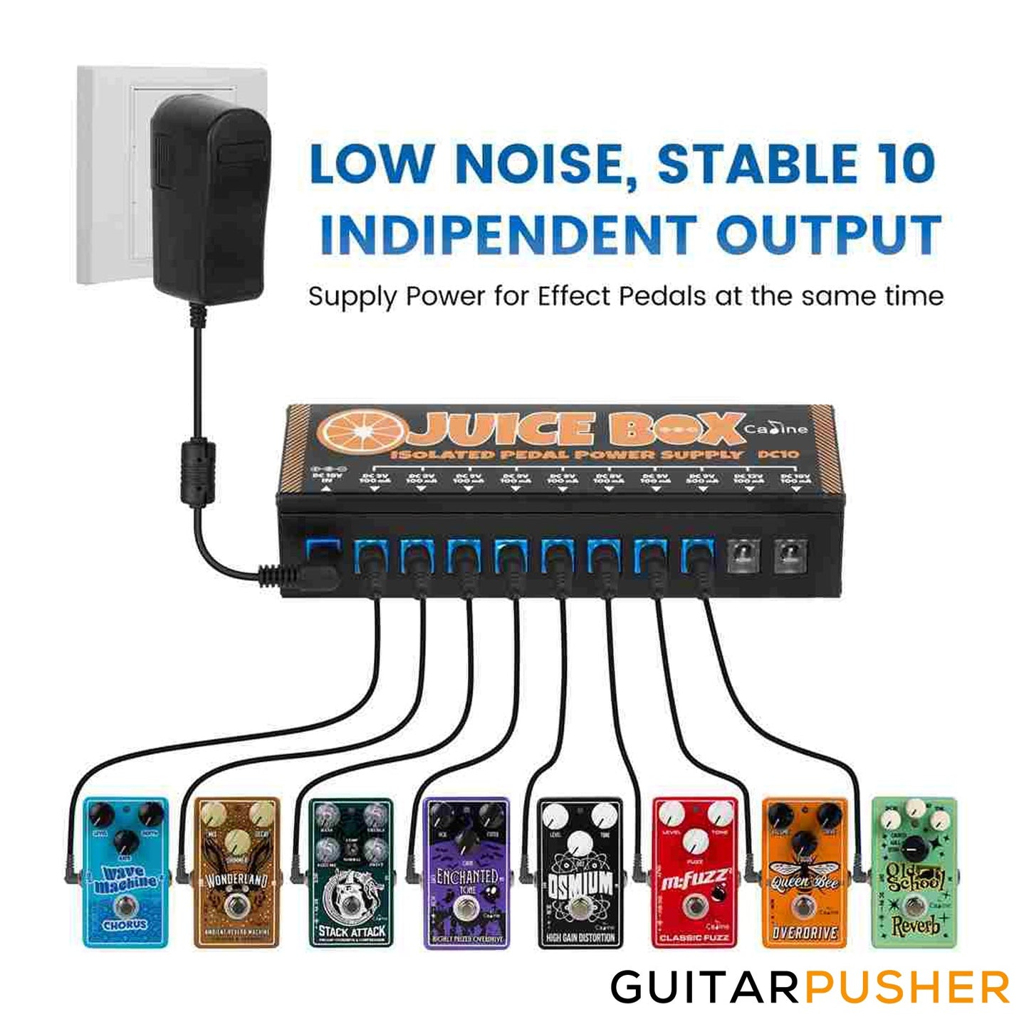 Caline DC-10 Juice Box Isolated Power Supply 10 Isolated Outlets DC 9 12 18V