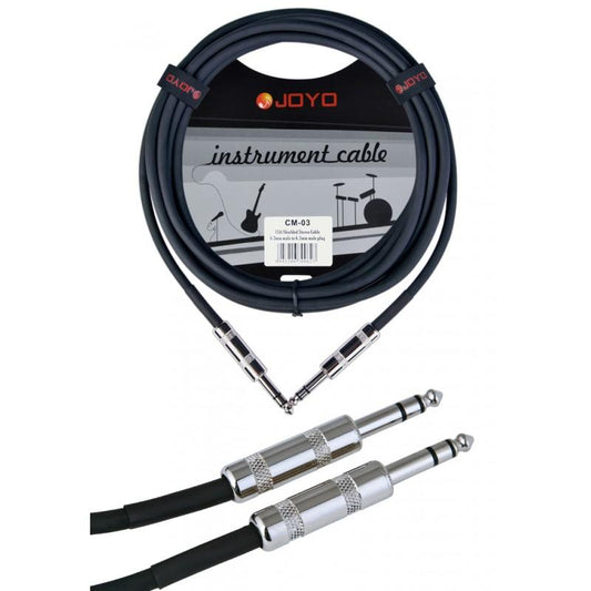 JOYO CM-03 Shielded Stereo Cable for Aux Audio or Expression Controllers for Guitar Effects - GuitarPusher