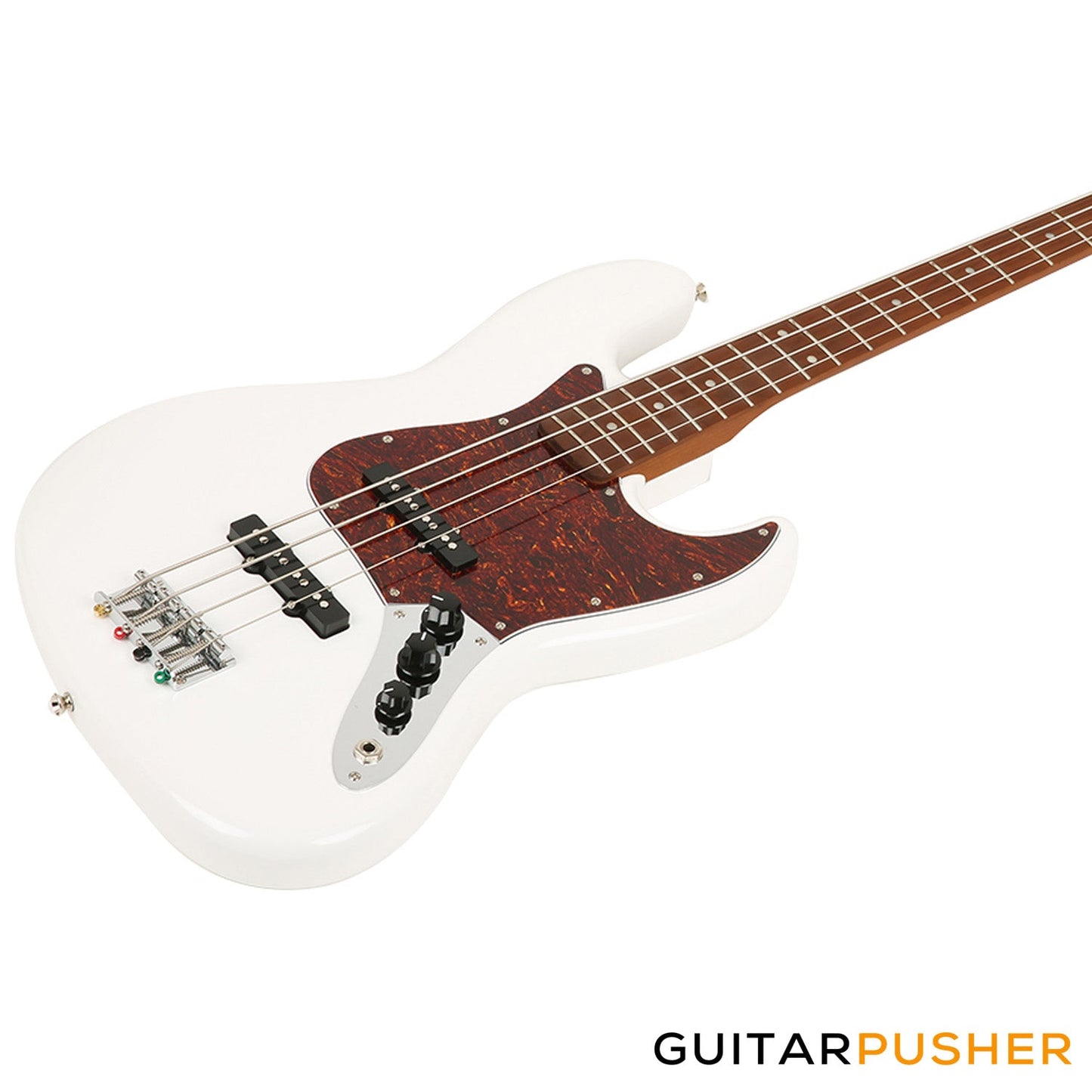 Corona Guitars Standard Plus J JB-Style 4-String Bass w/ Gig Bag - Olympic White