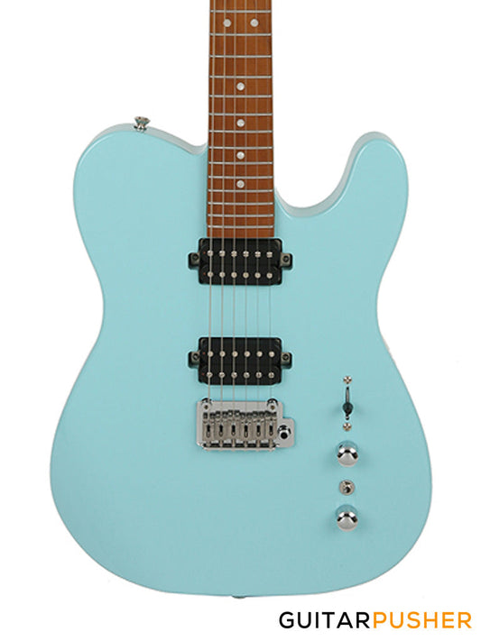 Corona Guitars Modern Plus T (HH) T-Style Electric Guitar w/ Gig Bag - Daphne Blue