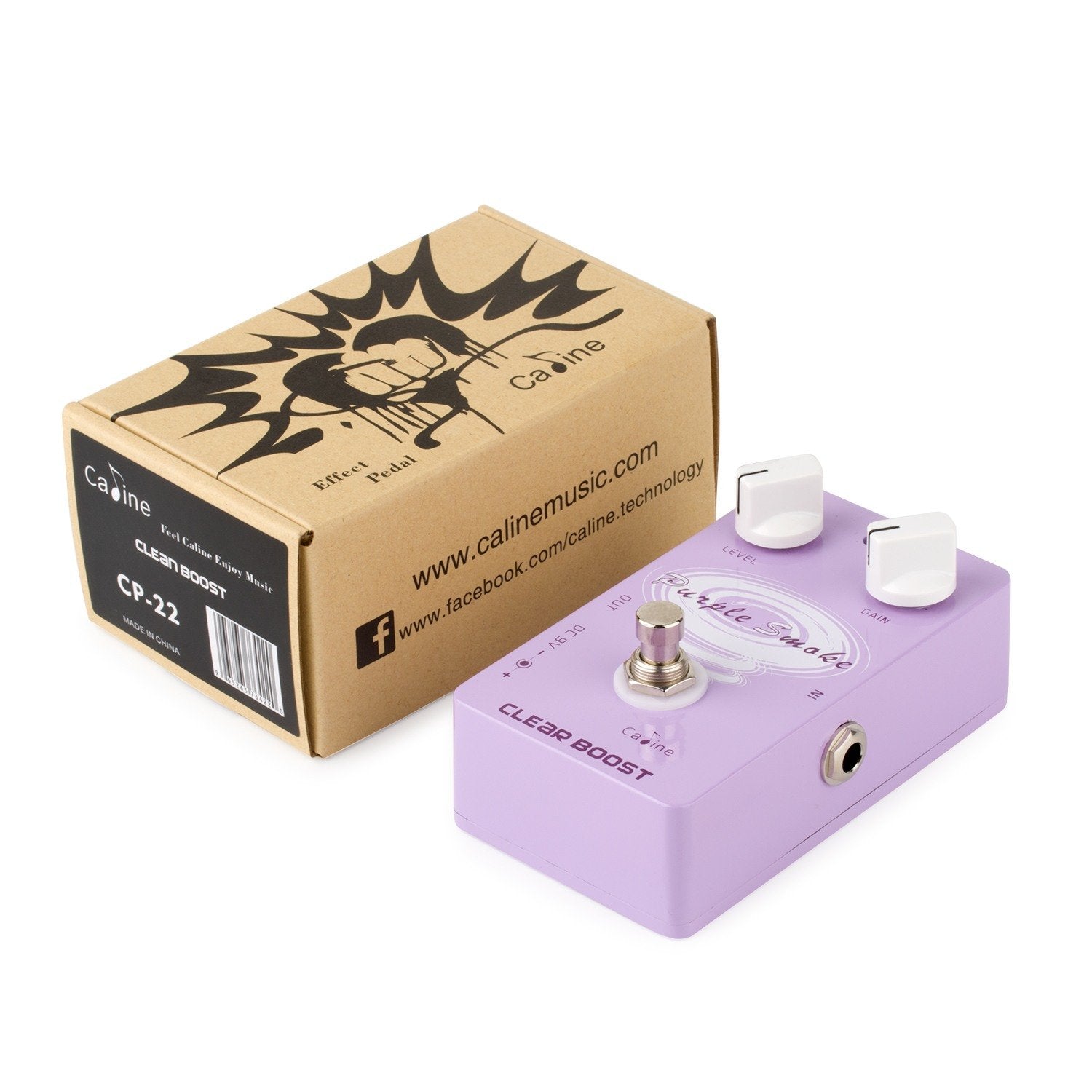 Caline CP-22 Purple Smoke Clean Boost Pedal - GuitarPusher