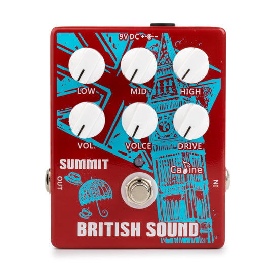Caline CP-58 Summit British Sound JCM Style Guitar Drive Effects Pedal - GuitarPusher