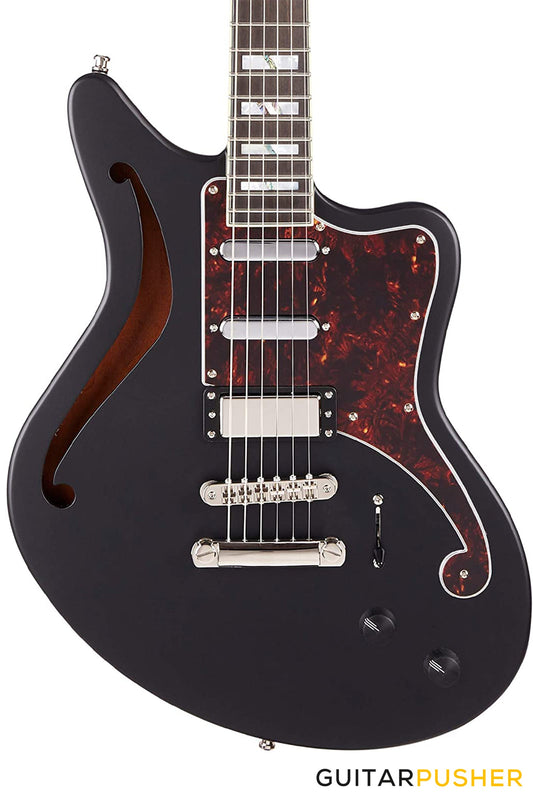 D'Angelico Deluxe Bedford SH LE Matte Black Electric Guitar