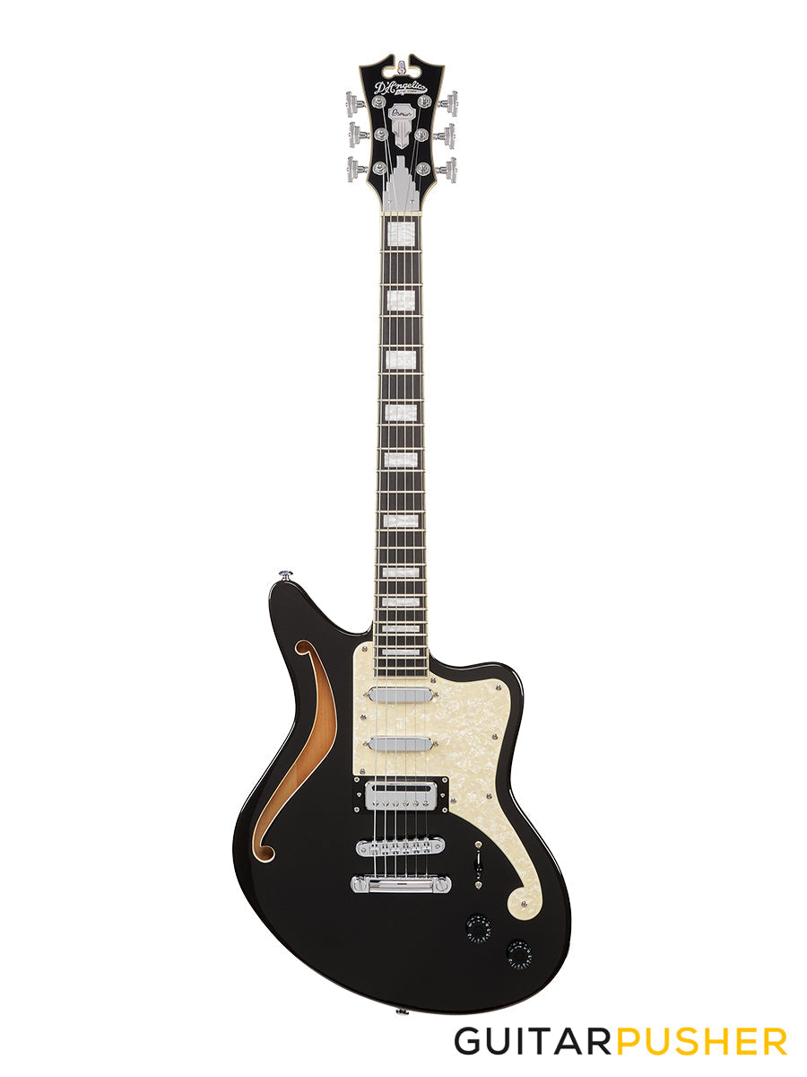 D'Angelico Premier Bedford SH Offset Electric Guitar (Black Flake)