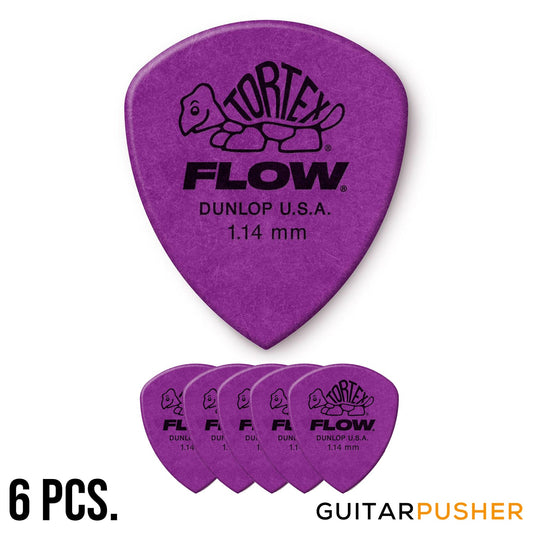 Dunlop Tortex Flow Guitar Pick 558R - 1.14mm Purple