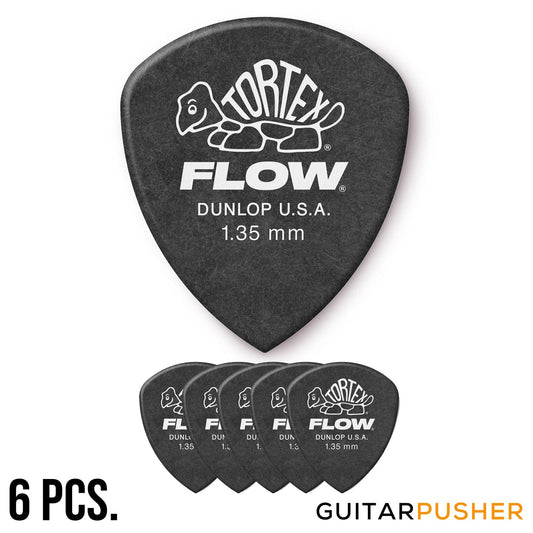 Dunlop Tortex Flow Guitar Pick 558R - 1.35mm Black