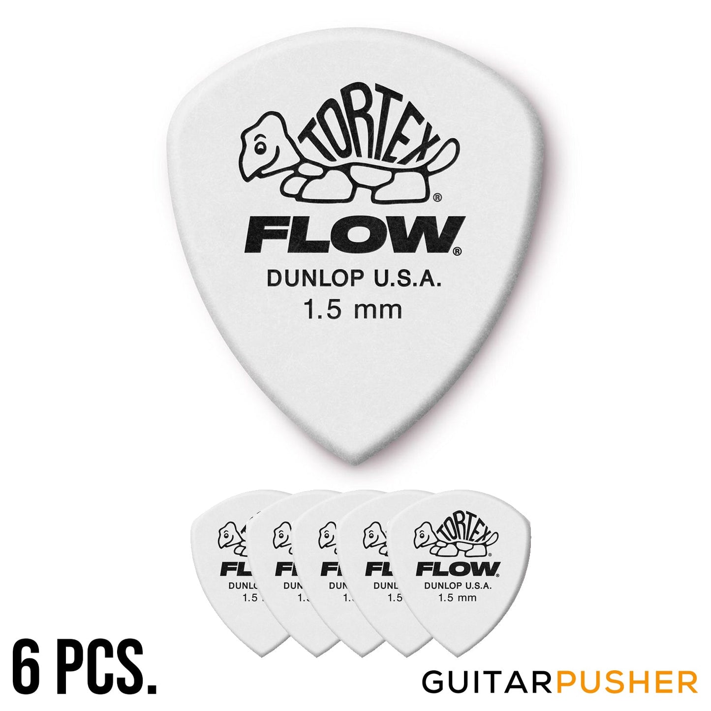 Dunlop Tortex Flow Guitar Pick 558R - 1.50mm White