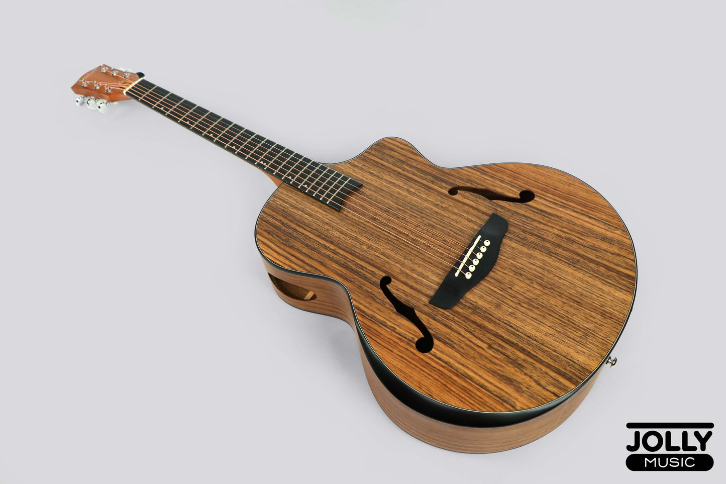 Deviser LS-580 Semi-Acoustic Guitar w/ Beveled Armrest (All-Walnut)