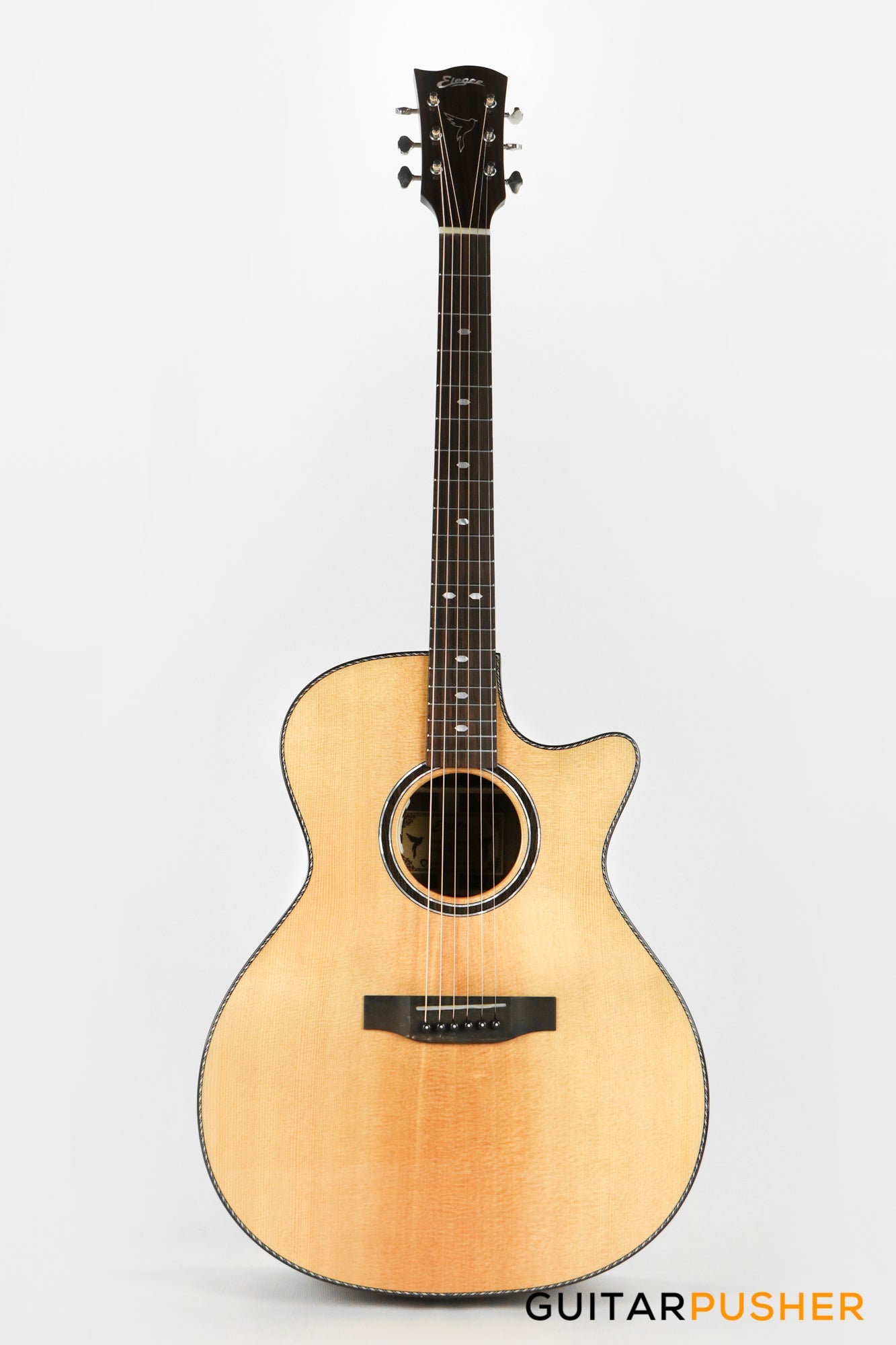 Elegee Adarna Solid Sitka Spruce Top Grand Auditorium Acoustic-Electric Guitar with Dual Pickup System
