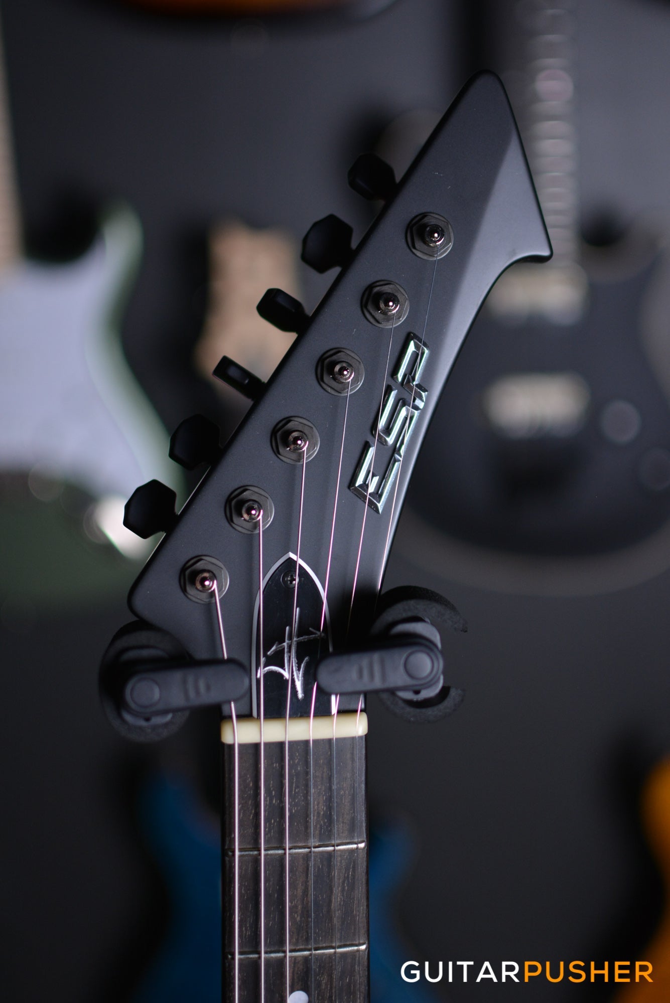 ESP Snakebyte Signature Series James Hetfield Electric Guitar - Black Satin