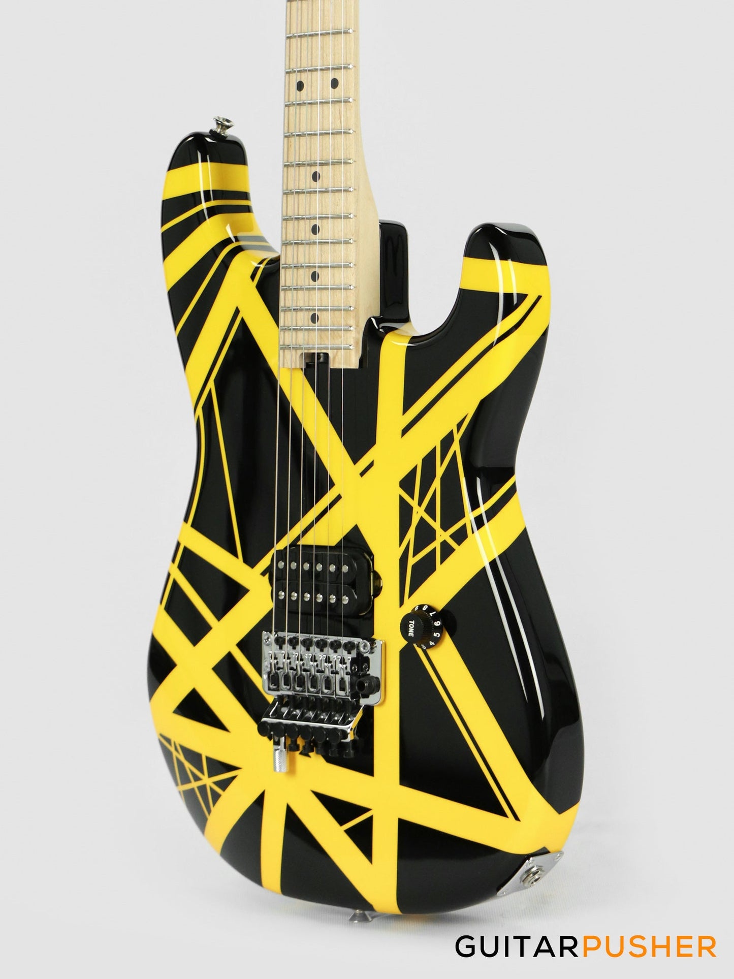 EVH Striped Series Stratocaster Electric Guitar - B/Y