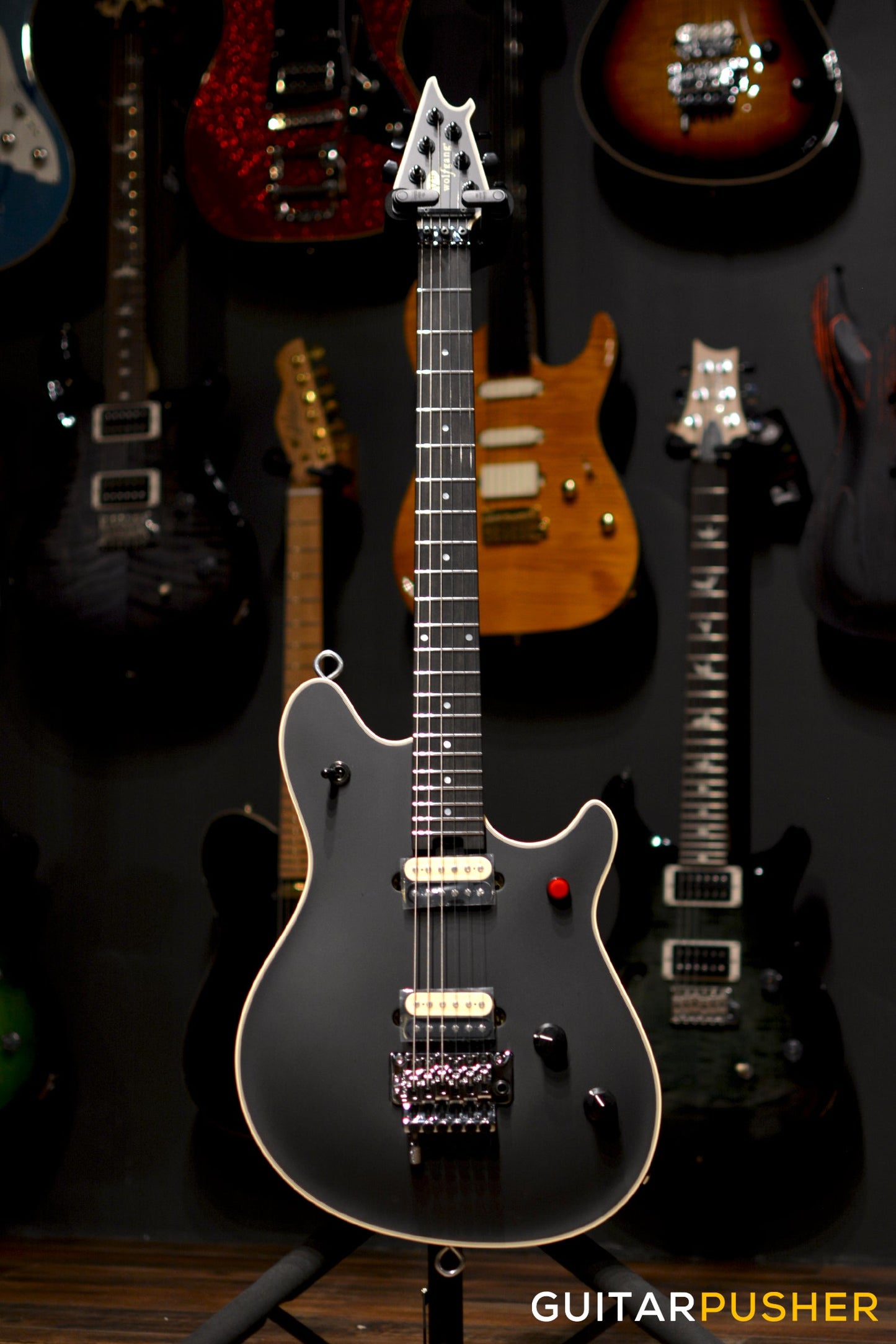 EVH Wolfgang USA Eddie Van Halen Signature, Ebony Fretboard Electric Guitar - Stealth Black