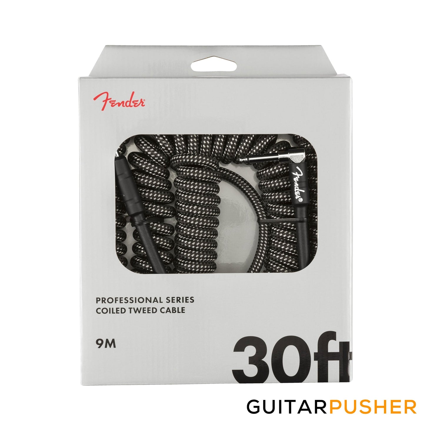 Fender Professional Coil Cable 30' Straight to R/A