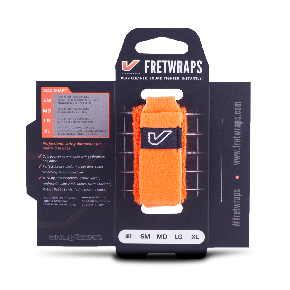 Gruv Gear FretWraps String Muters (1-Pack) HD 'Flare' Orange – Guitar ...