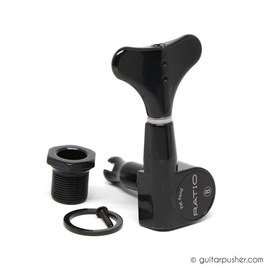 Graphtech Single Ratio Tuner for Bass Modern Style Machine Head - Black - GuitarPusher