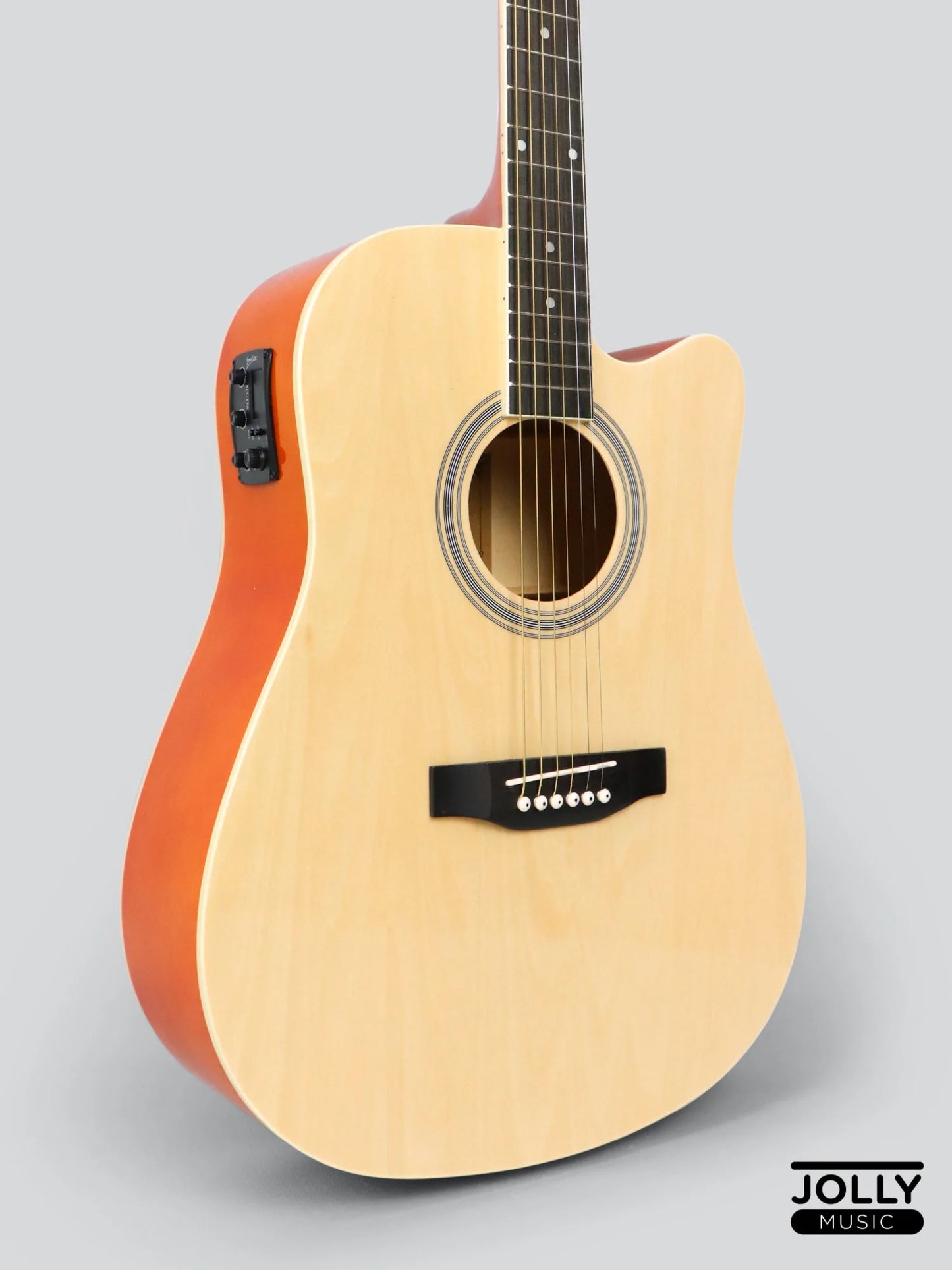 Caravan HS-4111 EQ Acoustic Electric Guitar - Natural