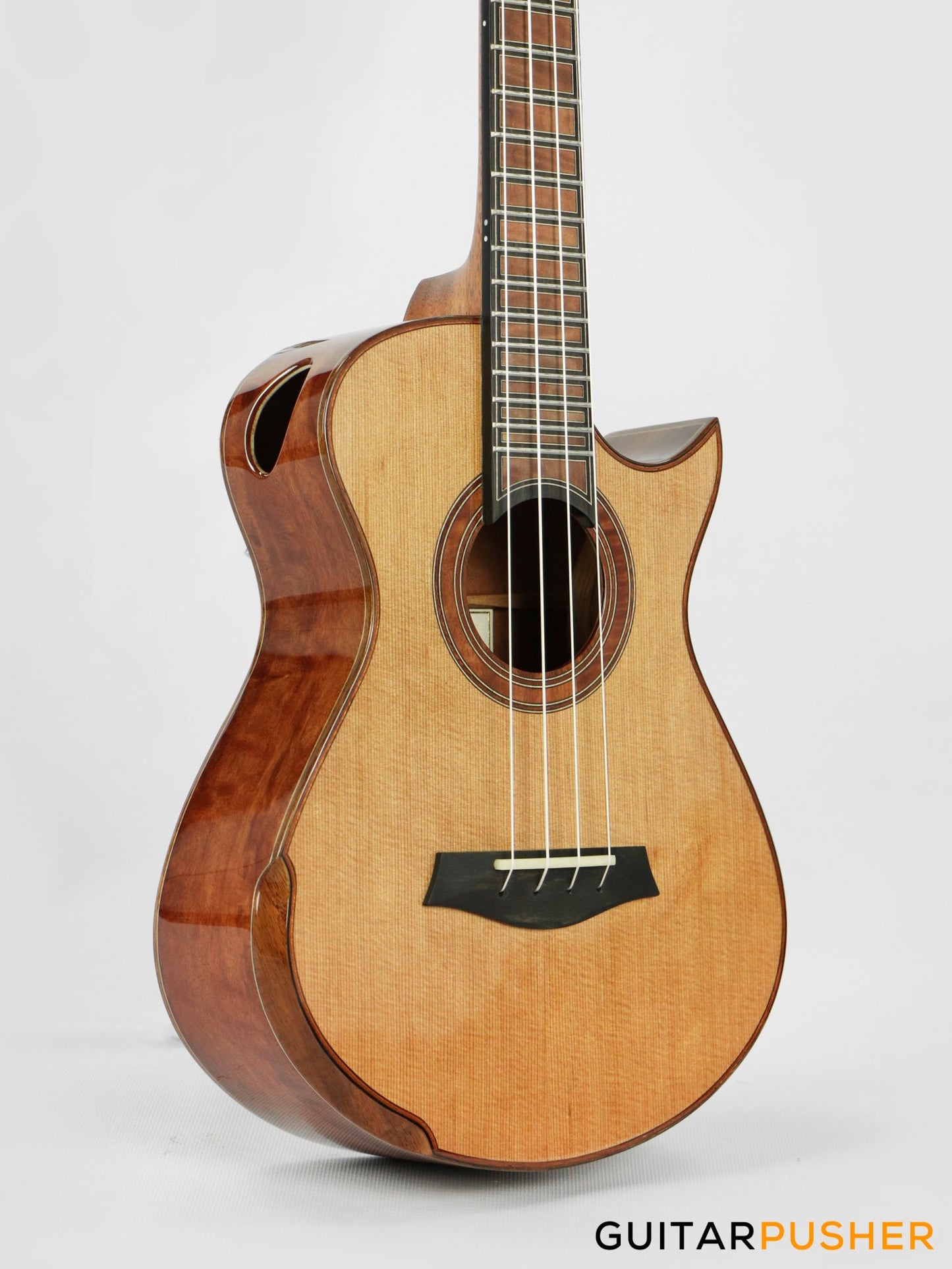 Maestro Island Series UT-LO CSB C All Solid-Wood Western Red Cedar/Flamed Longan Tenor Ukulele