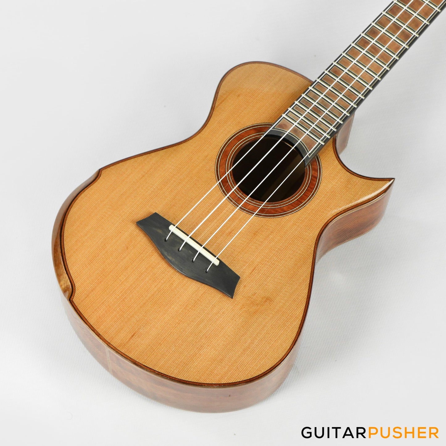 Maestro Island Series UT-LO CSB C All Solid-Wood Western Red Cedar/Flamed Longan Tenor Ukulele