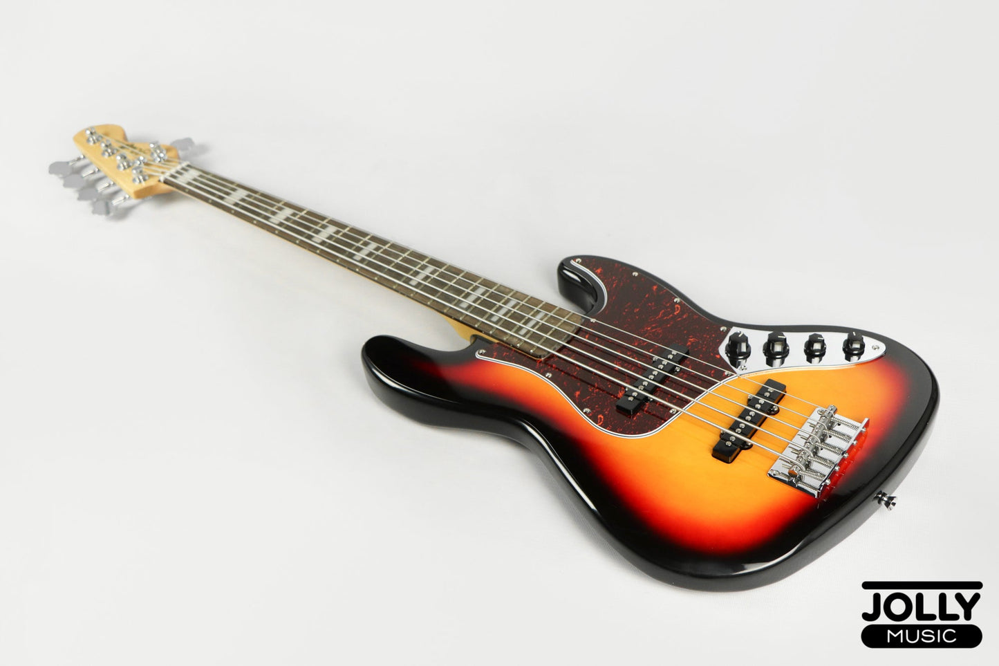 JCraft JB-2A J-Offset 5-String Bass Guitar - Sunburst