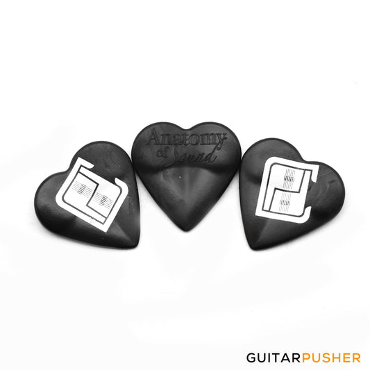 Anatomy of Sound Perf De Castro Heart Attack Embossed Standard Rigid Black 3-pack (705377777523)