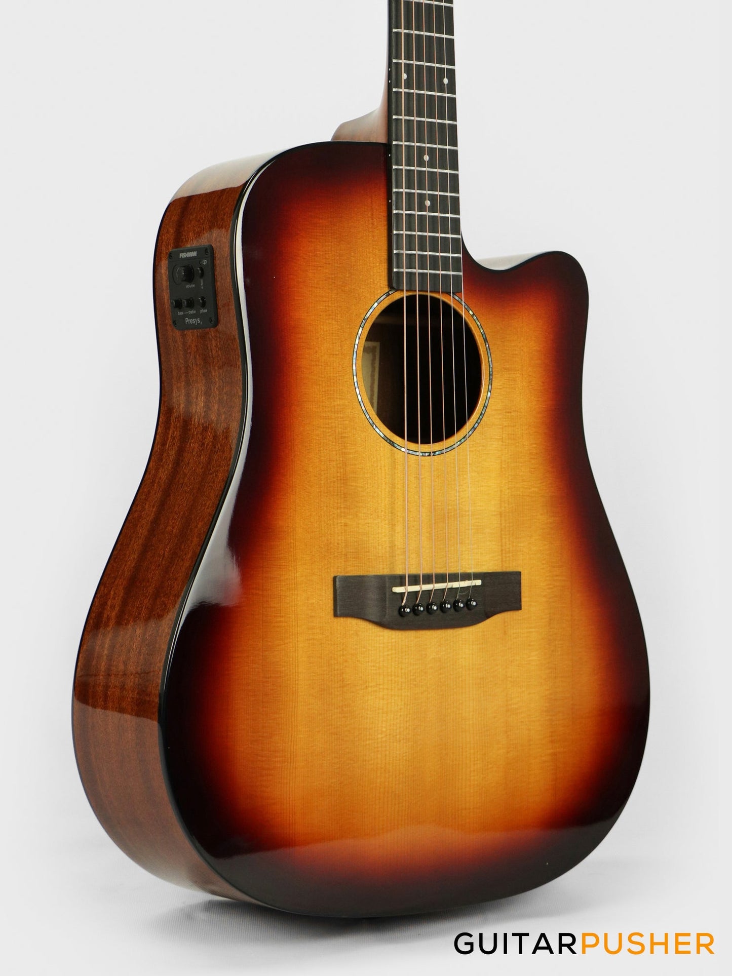 Phoebus PG-50ce v3 Solid Top Dreadnought (3rd Gen.) Acoustic-Electric Guitar - Sunburst w/ Gig Bag