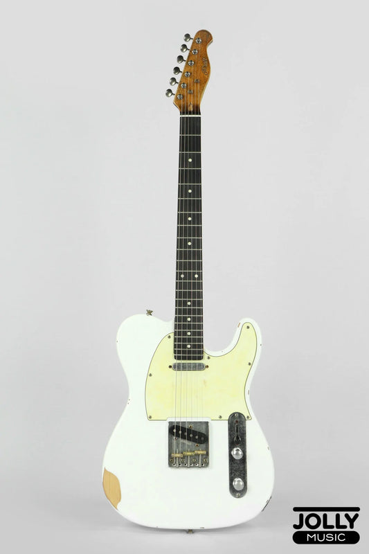 JCraft Vintage Series T-3VC Relic T-Style Electric Guitar - Olympic White