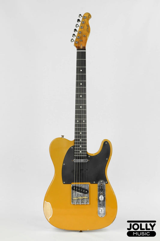 JCraft Vintage Series T-3VC Relic T-Style Electric Guitar - Butterscotch