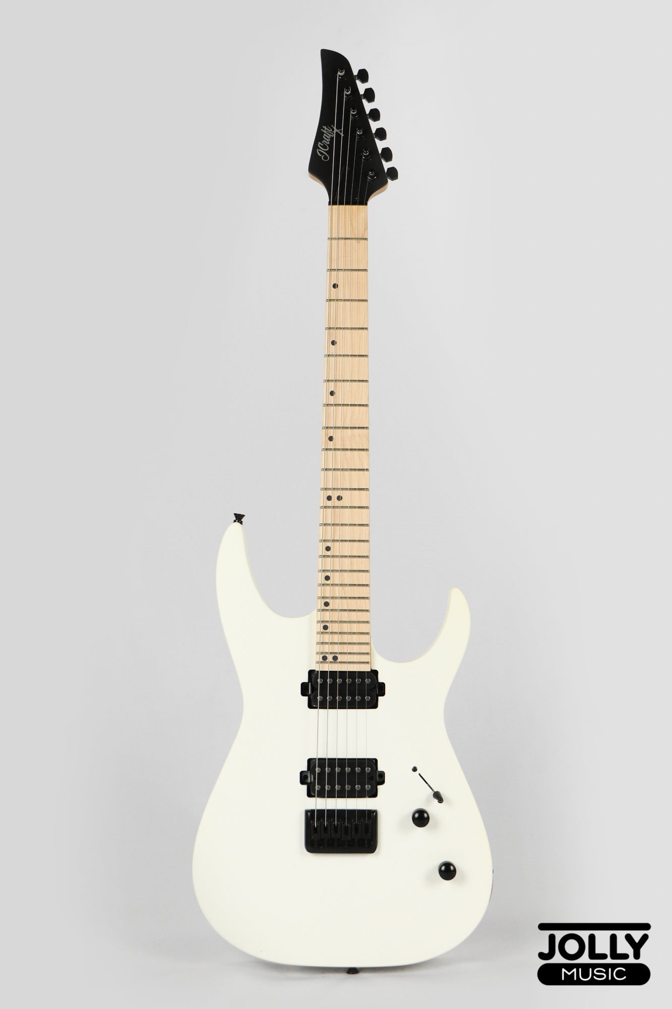 JCraft Bushido X Series BX6-1 Super S-Style Electric Guitar - Satin White