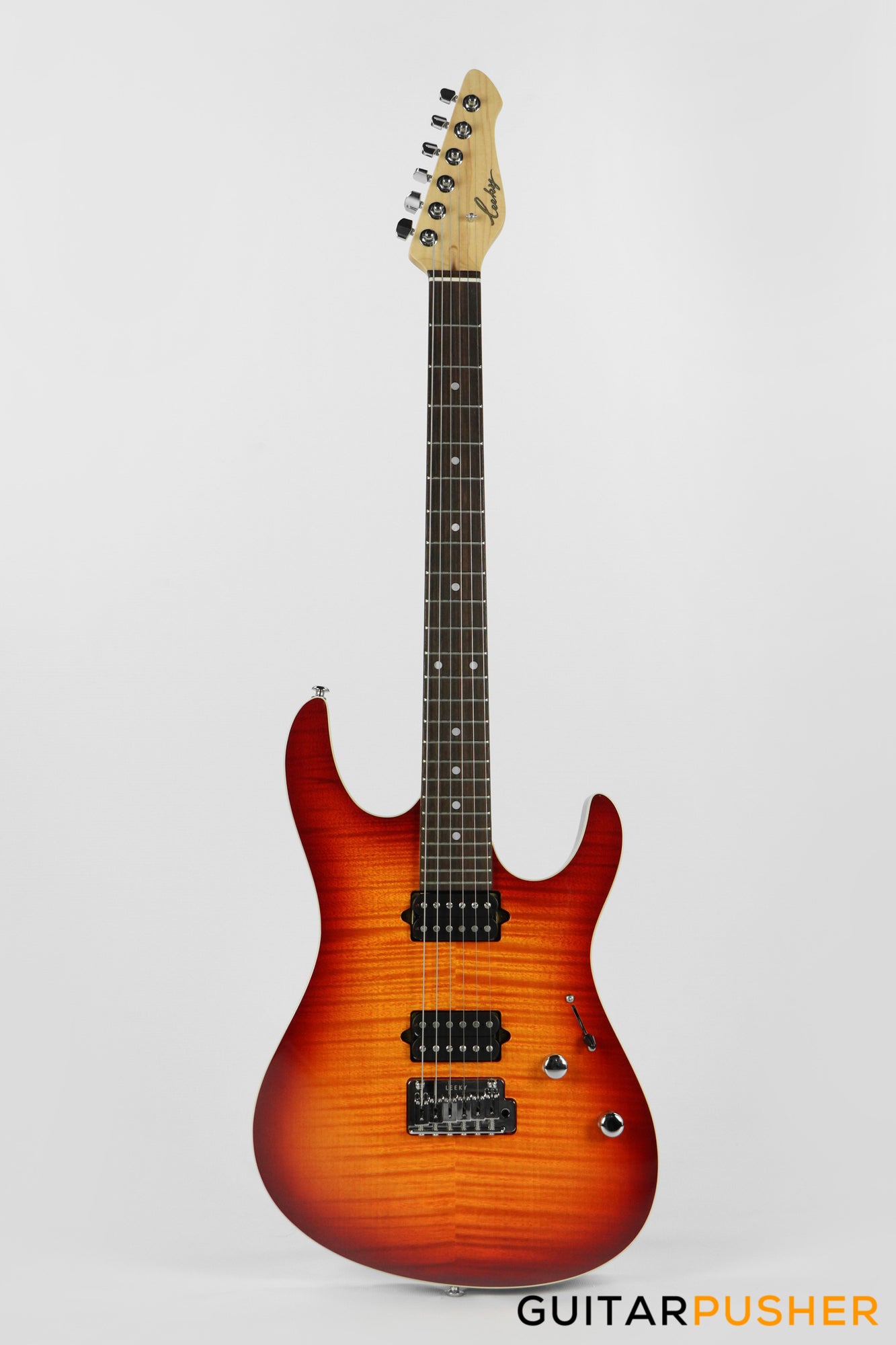 Leeky L-Series L15 HH S Style (Flamed Maple Top/Rosewood Fingerboard) - Fireburst