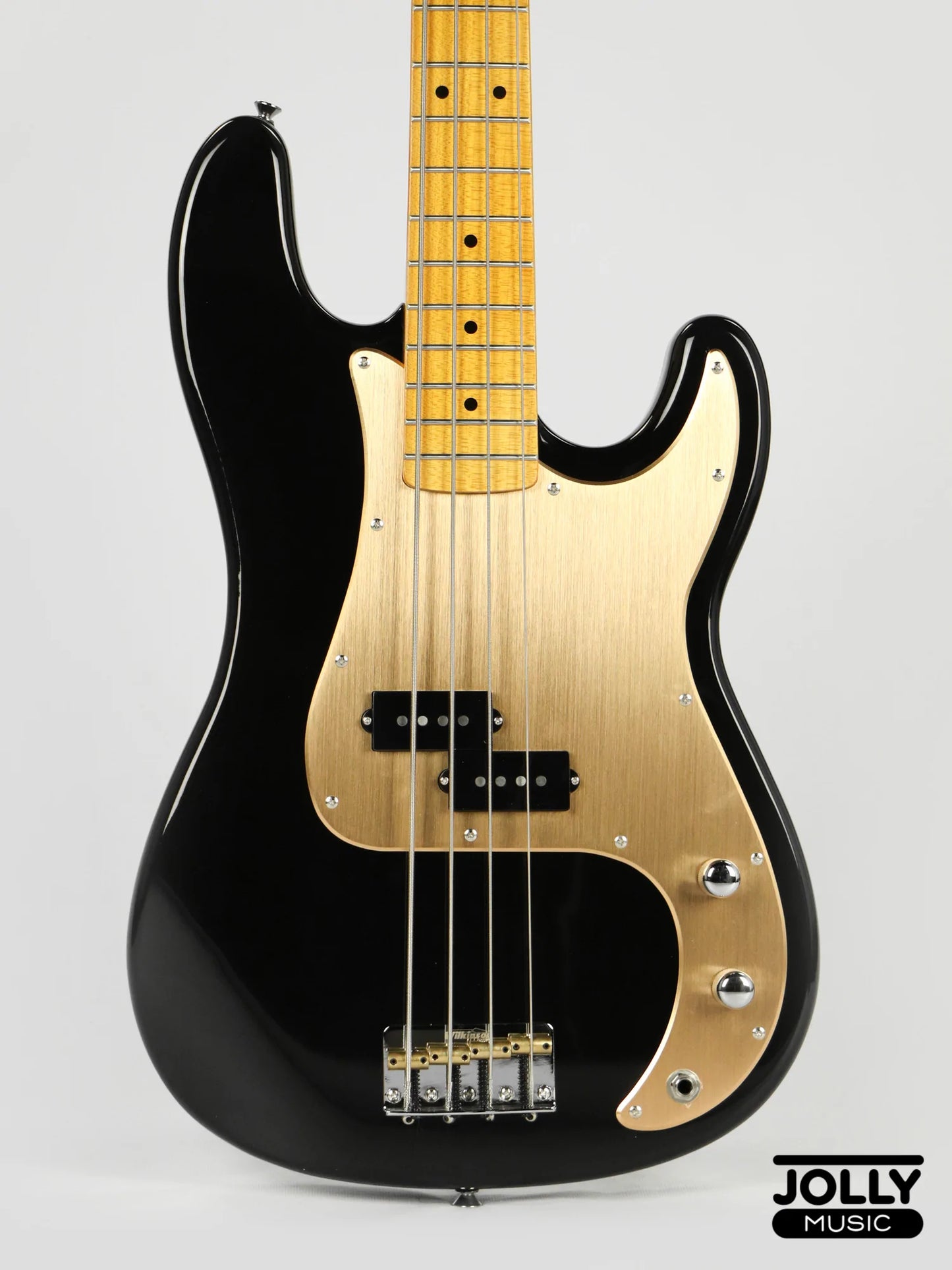 JCraft PB-3V 4-String Bass Guitar - Black