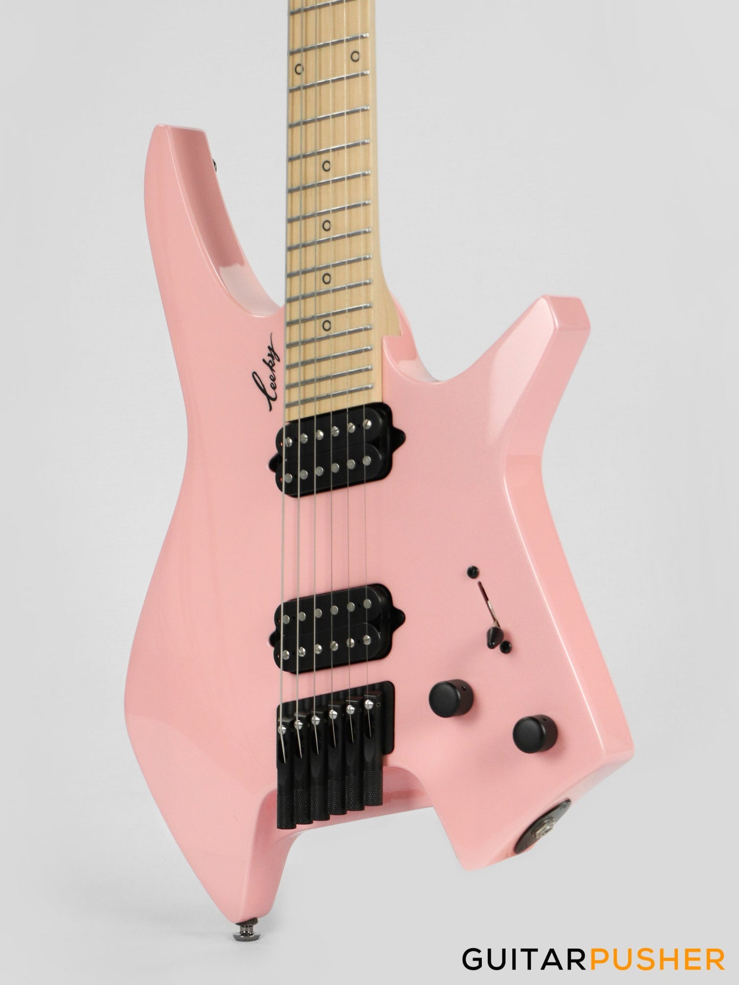 Leeky X-Series X10 Headless Electric Guitar - Pink