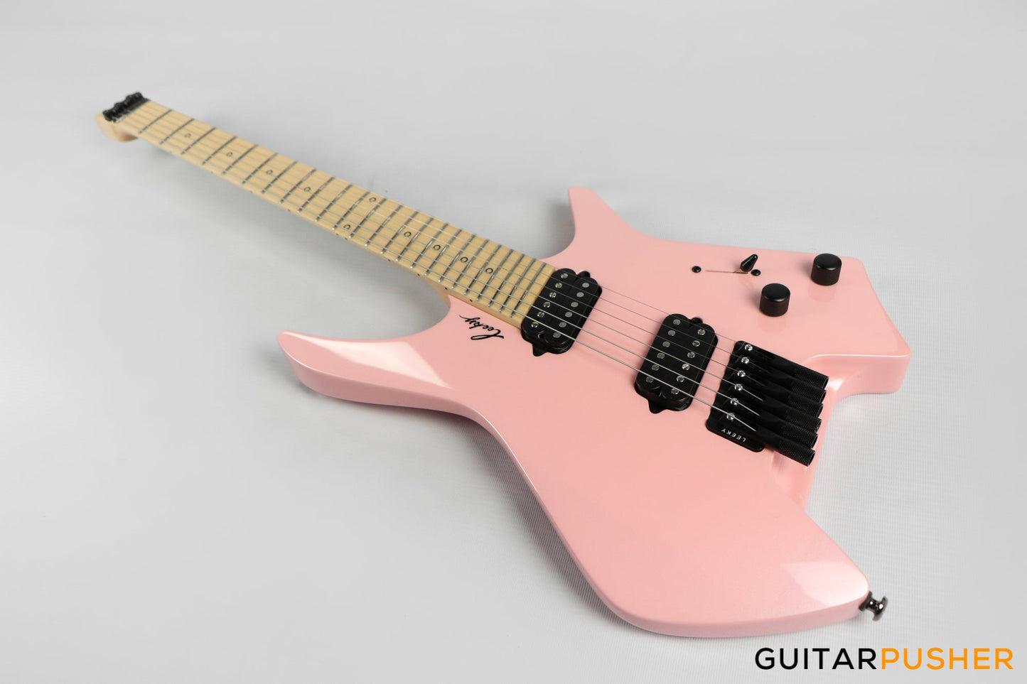 Leeky X-Series X10 Headless Electric Guitar - Pink