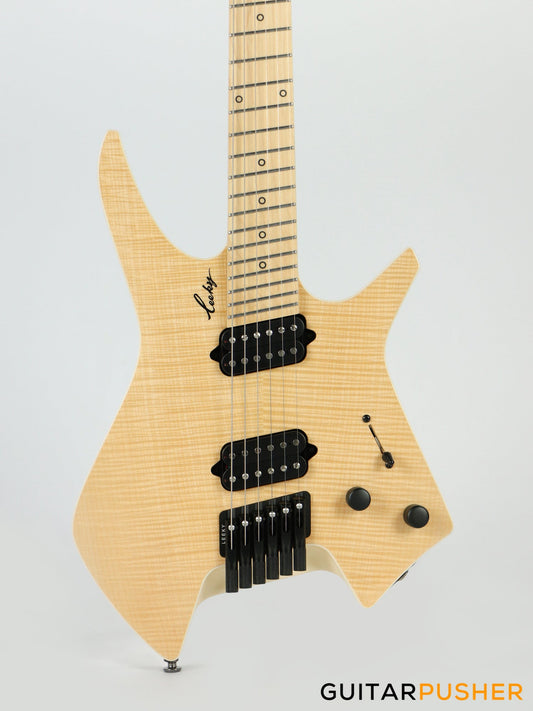 Leeky X-Series X15 Headless Electric Guitar - Natural