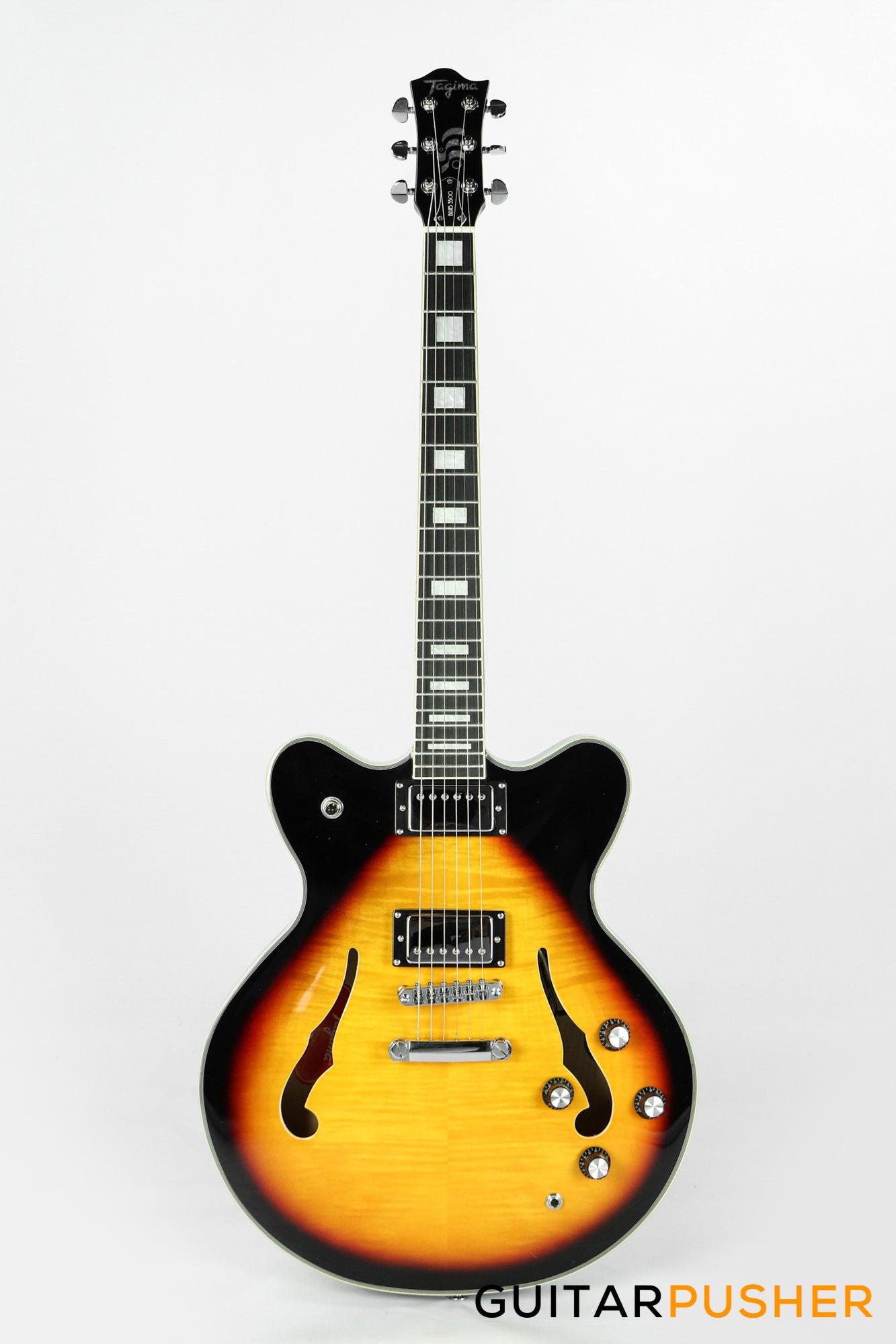 Tagima Blues 3500 Flamed Maple Top Semi-Hollow Electric Guitar - Vintage Sunburst