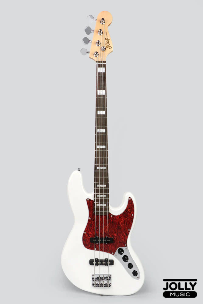 J-Craft JB-2A J-Offset 4-String Bass Guitar - Metallic White