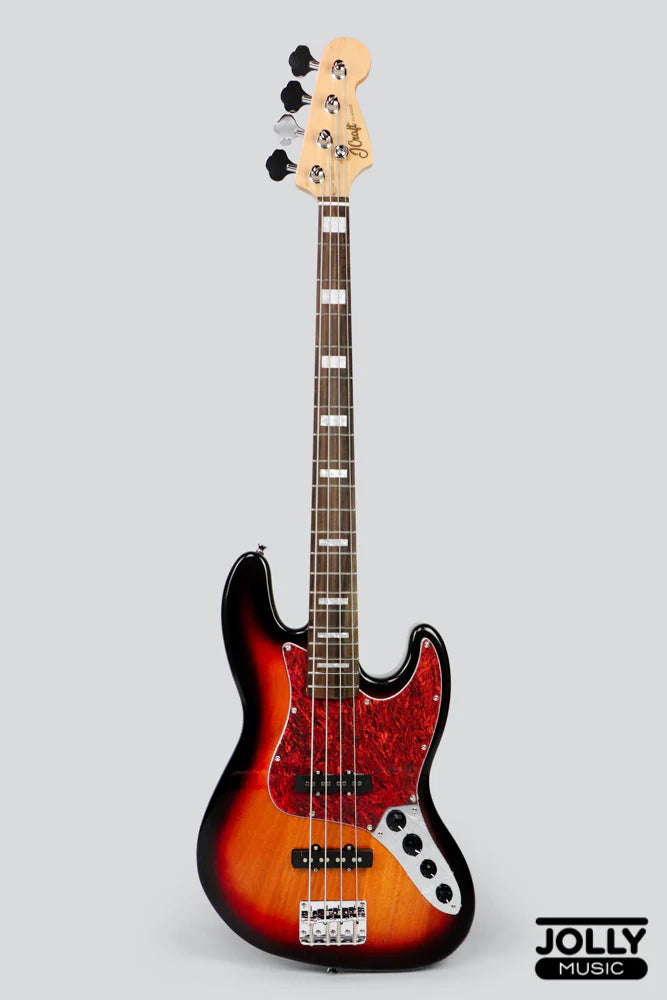 J-Craft JB-2A J-Offset 4-String Bass Guitar - Sunburst