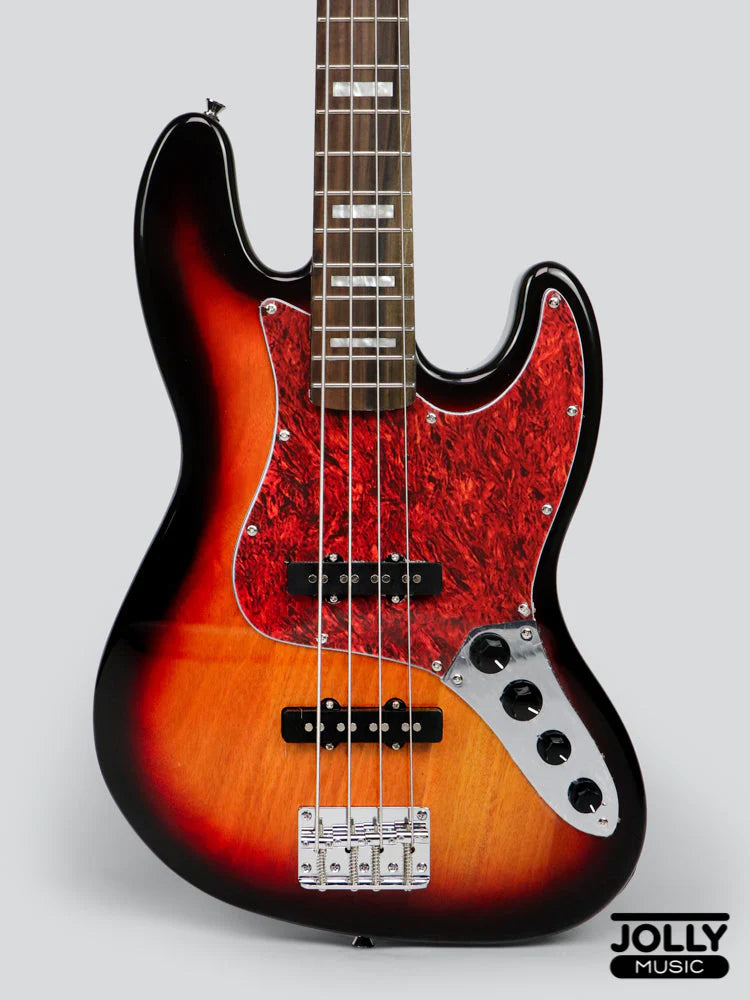 J-Craft JB-2A J-Offset 4-String Bass Guitar - Sunburst